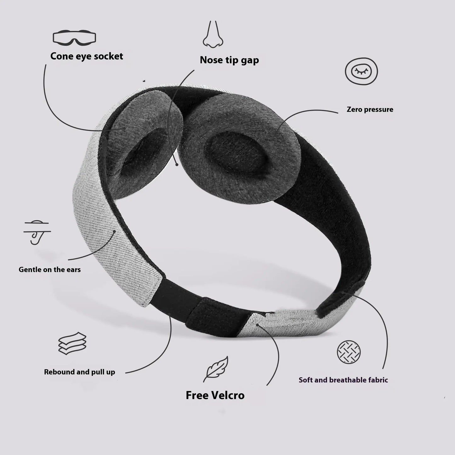 Shading Zero Pressure Comfortable Adjustable Eye Mask